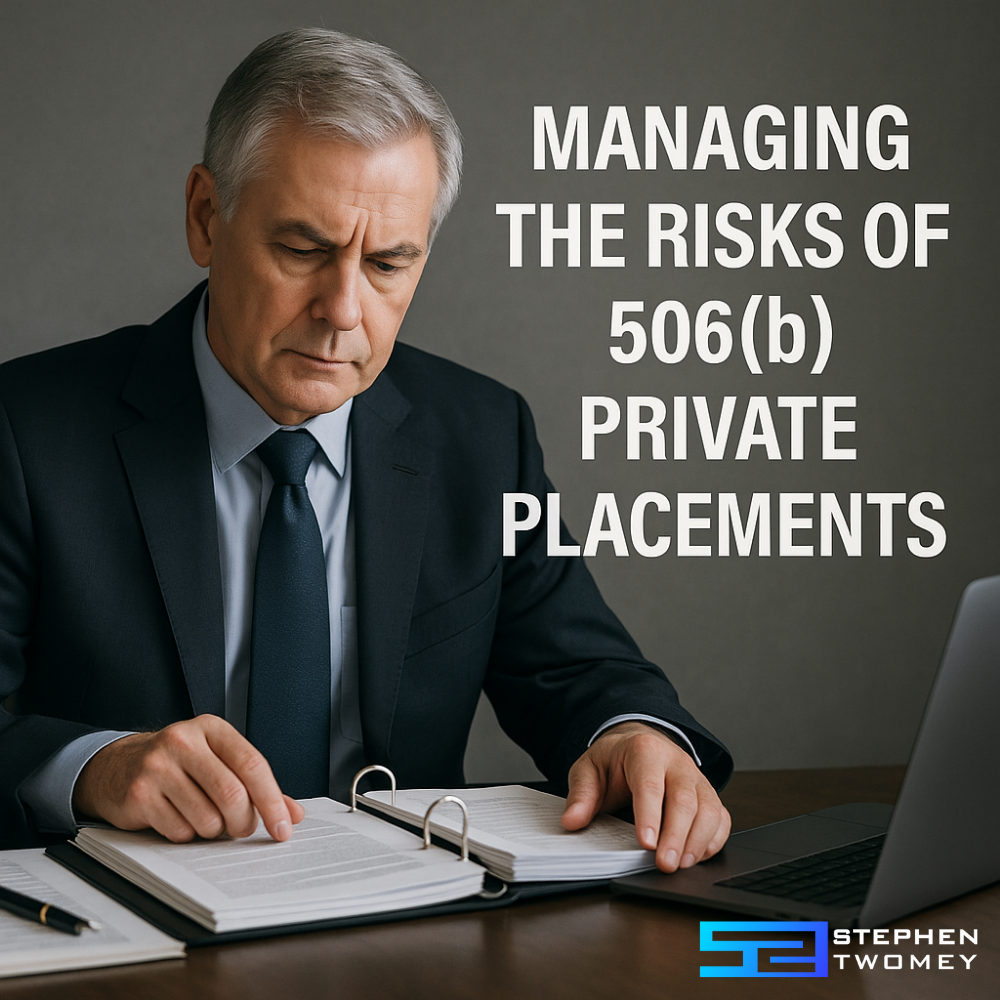 Stephen Twomey Releases New Analysis on Risks of 506(b) Private Placements