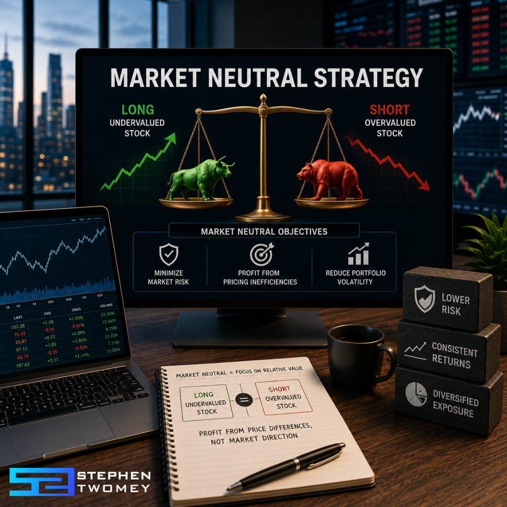 Read more about the article Market Neutral Strategies Explained (How Hedge Funds Reduce Risk)